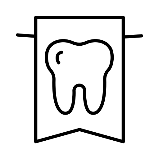 Illustration d'une dent sur une bannière.