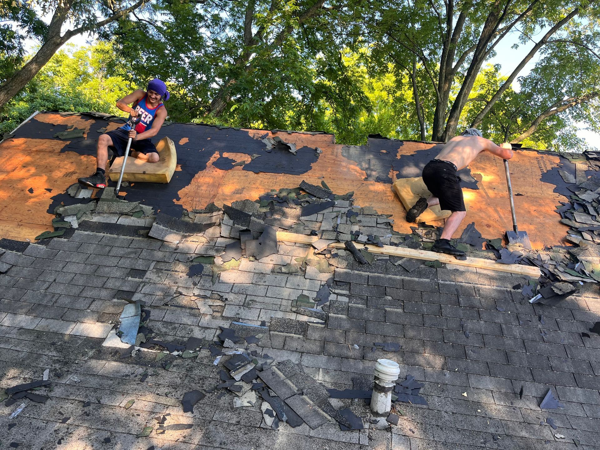 tear off roof recover