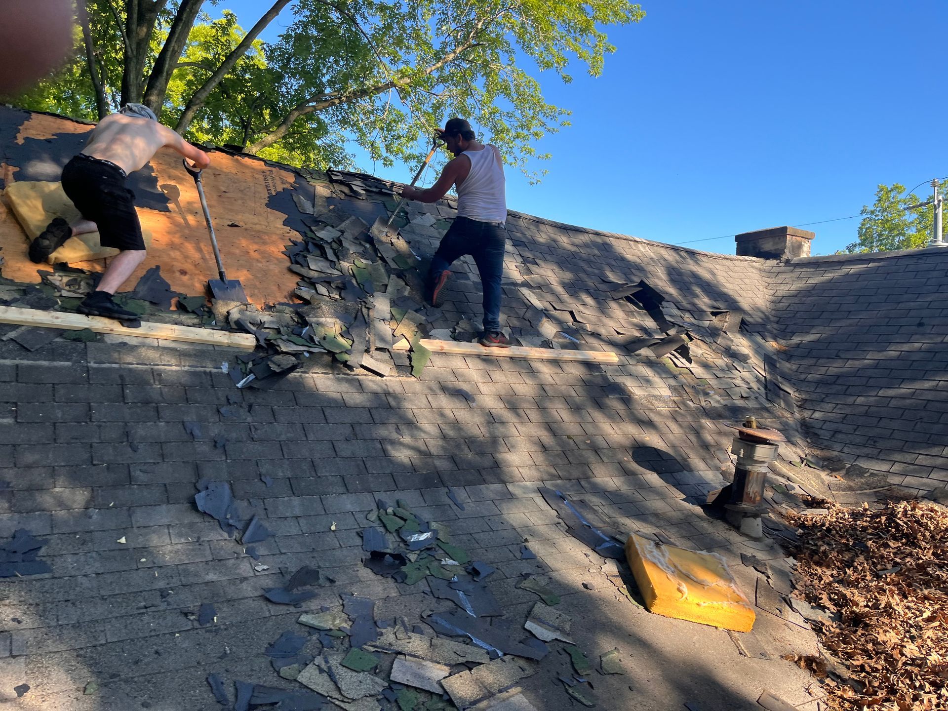 tear off roof recover