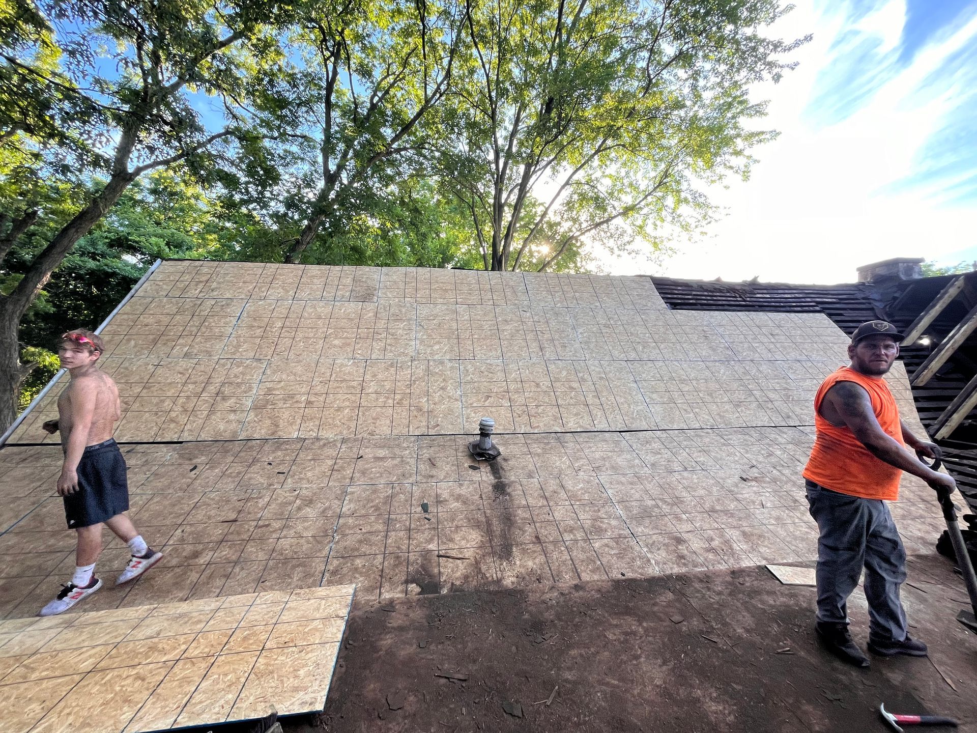 tim teal roofing on jobsite