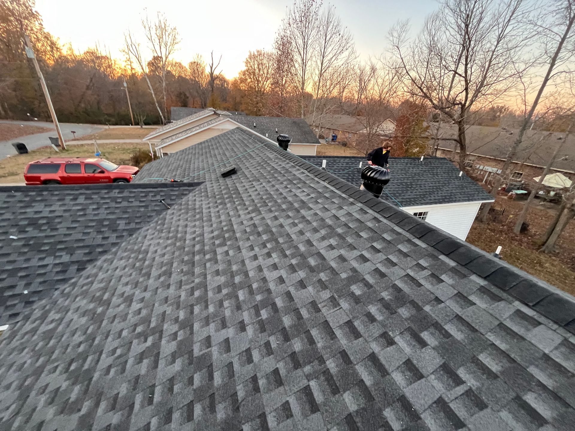 gray shingle roof