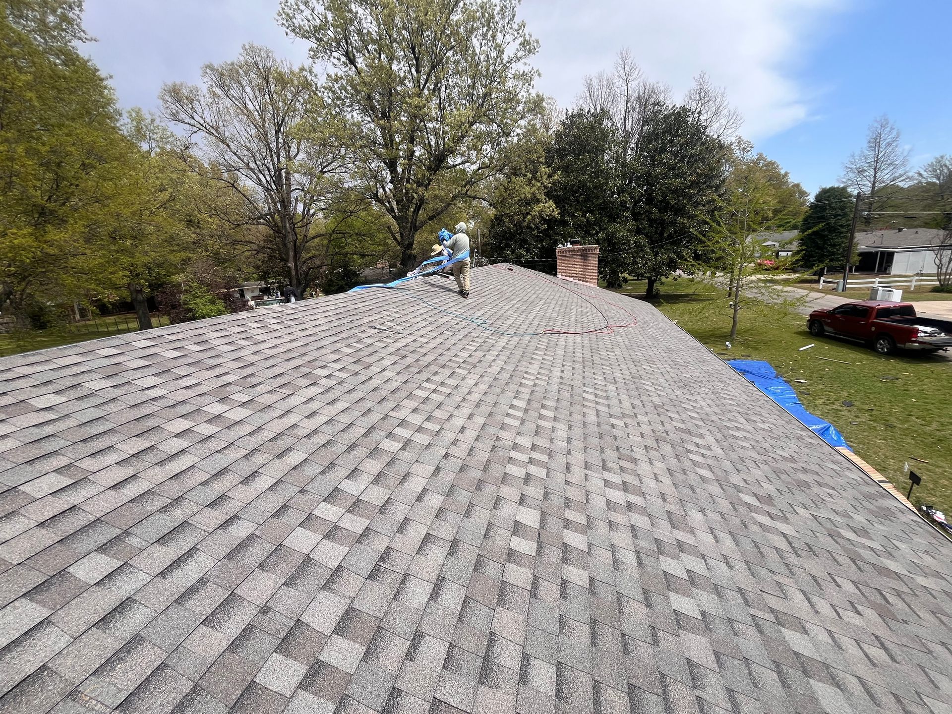 gray shingle roof