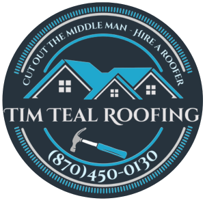 tim teal roofing logo