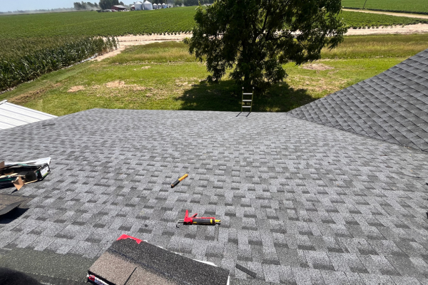 light gray shingle roof