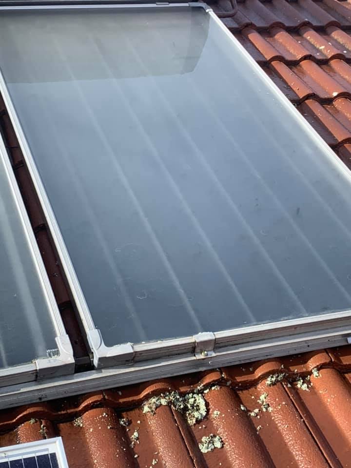 after solar panel cleaning