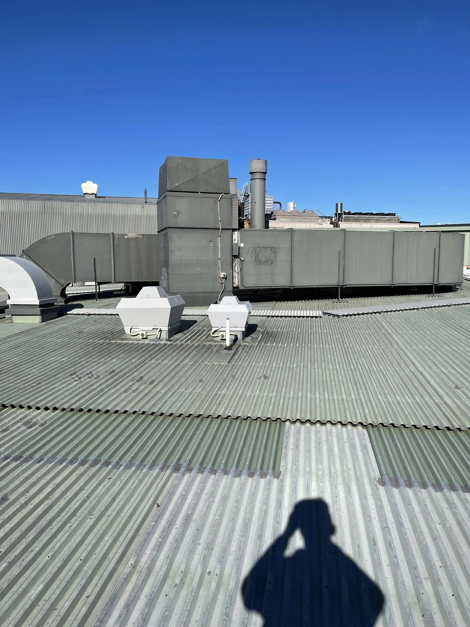 newly cleaned commercial roofing