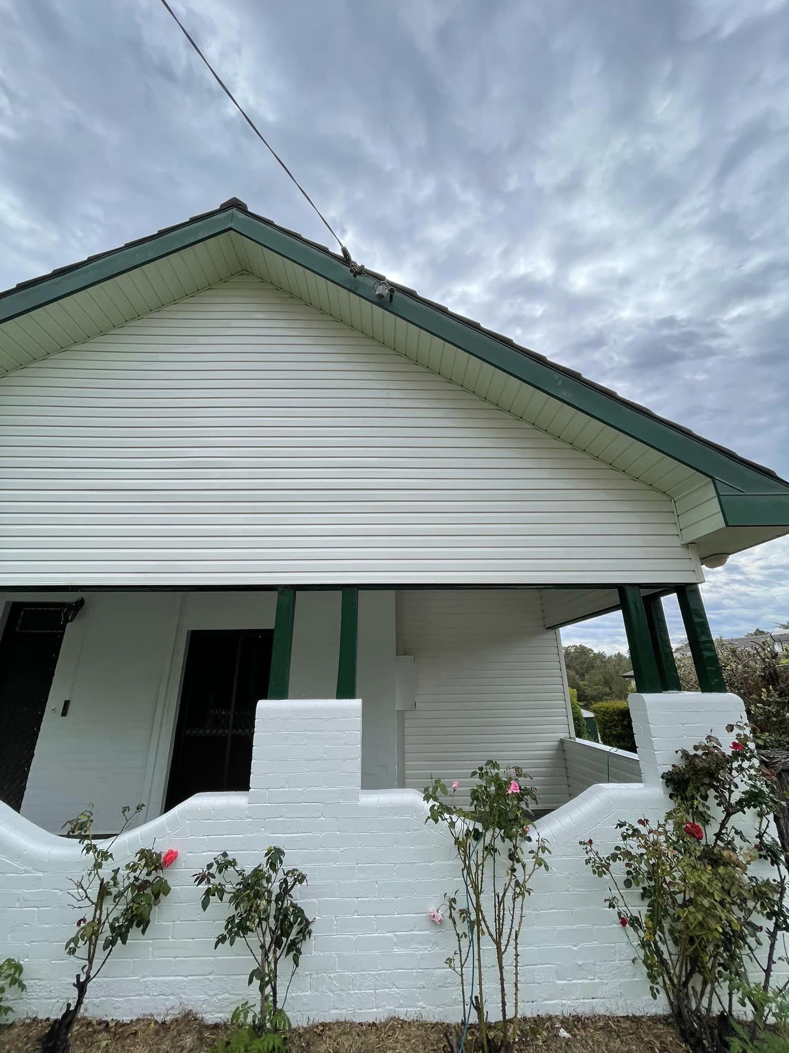 freshly cleaned house exterior