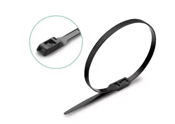 SlimFit low-profile cable tie for tight cable routing