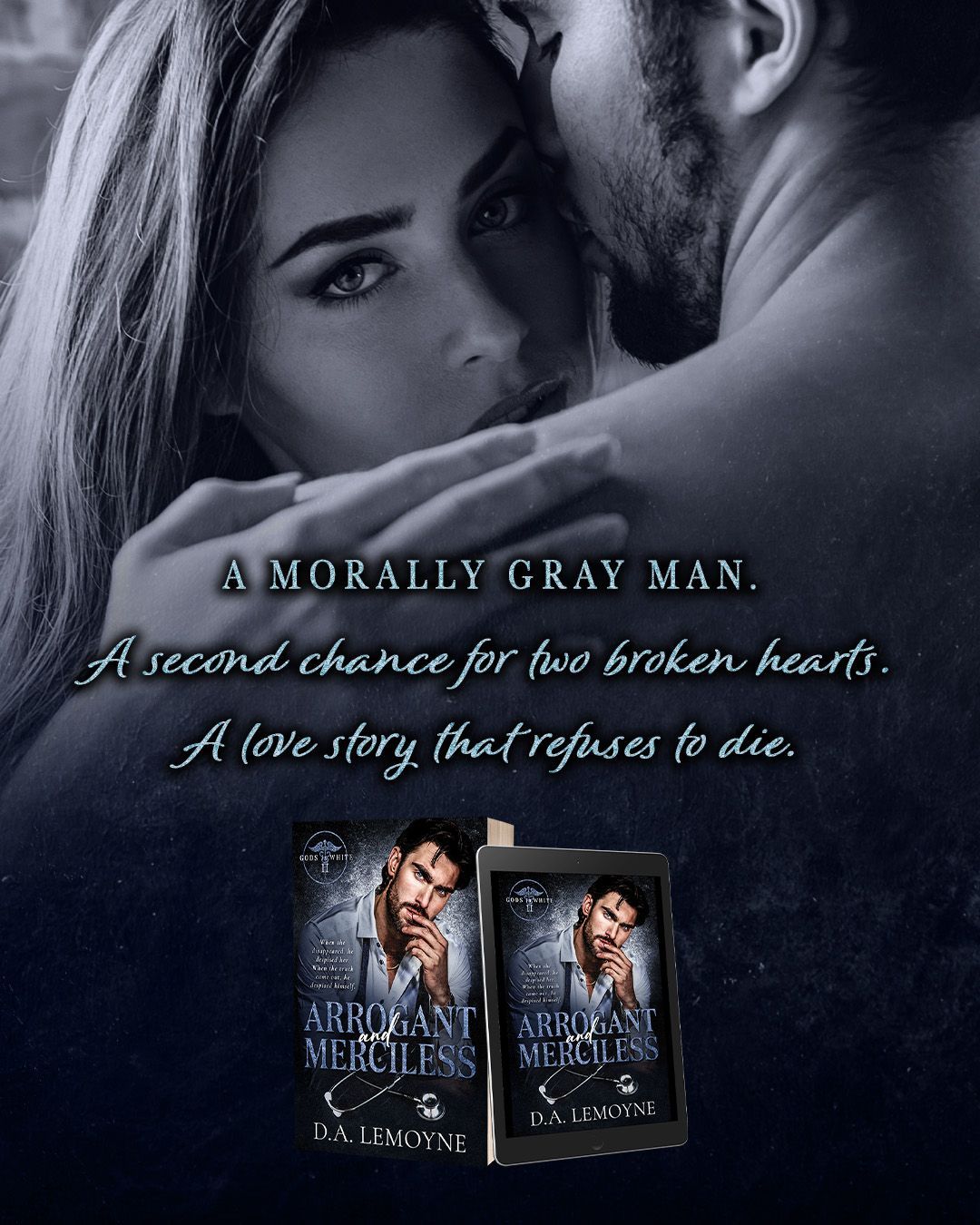 An age-gap, forced proximity, meet-cute, doctor, amnesia love story, billionaire romance book, with a morally gray man, lots of secrets, an unexpected plot twist and ends with a happily ever after.