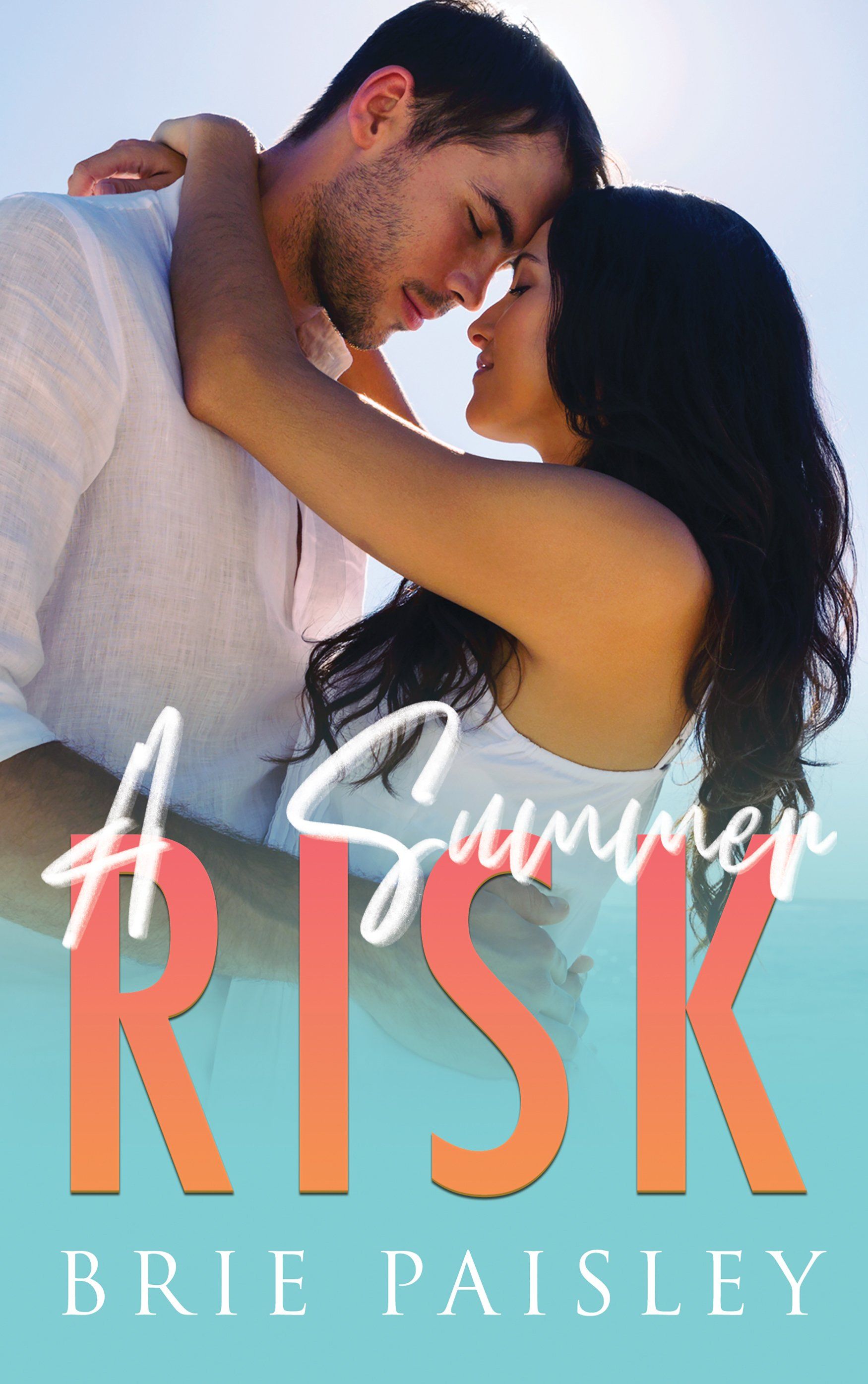 A man and a woman are kissing on the cover of a book called a summer risk