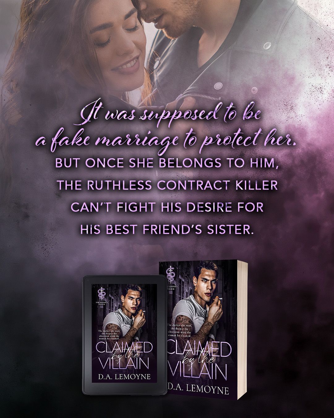 A spicy, best friend's sister, forced marriage, dark romance book, with found family and possesive protector vibes.