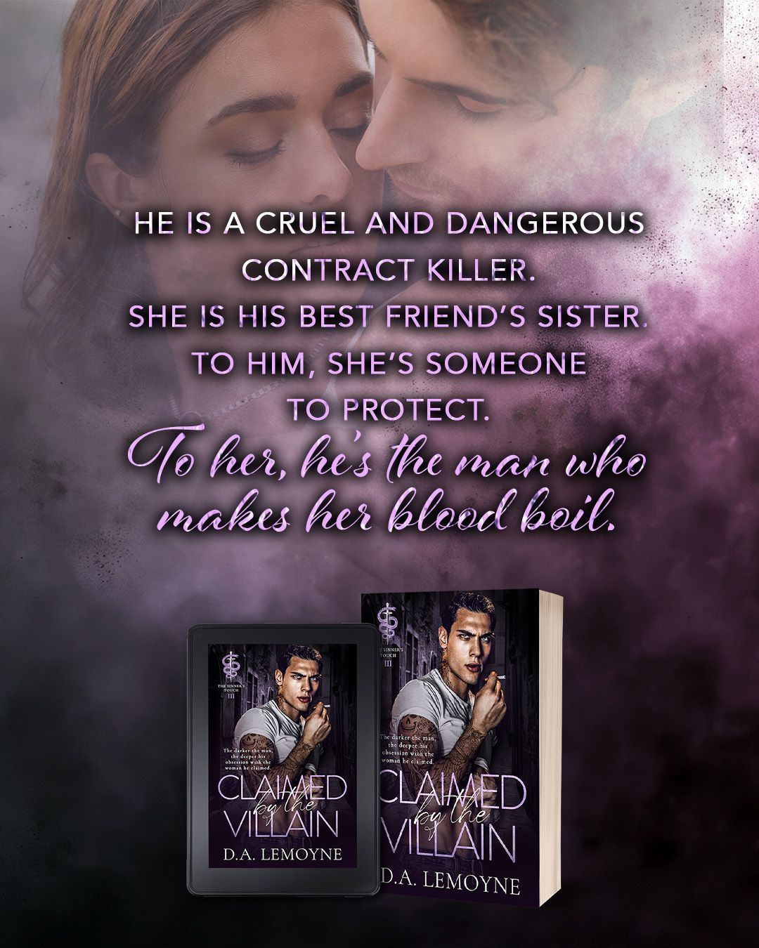 AA spicy, best friend's sister, forced marriage, dark romance book, with found family and possesive protector vibes.