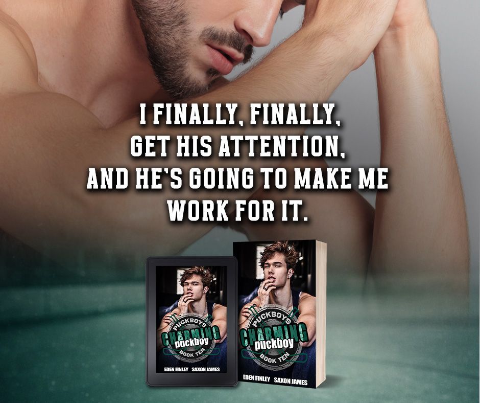 Charming Puckboy by Eden Finley & Saxon James — MM childhood crush hockey romance