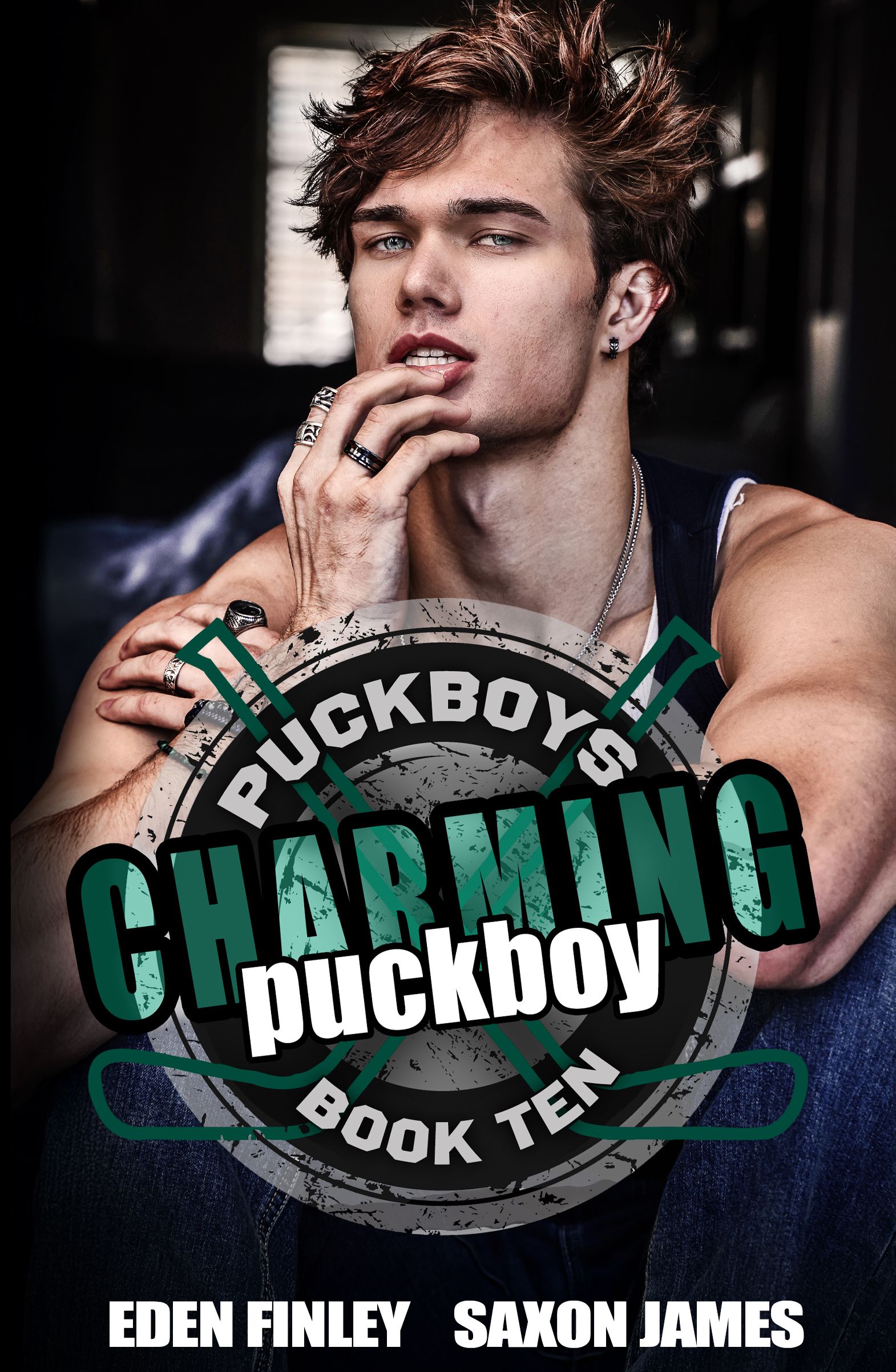 Charming Puckboy by Eden Finley & Saxon James — MM childhood crush hockey romance