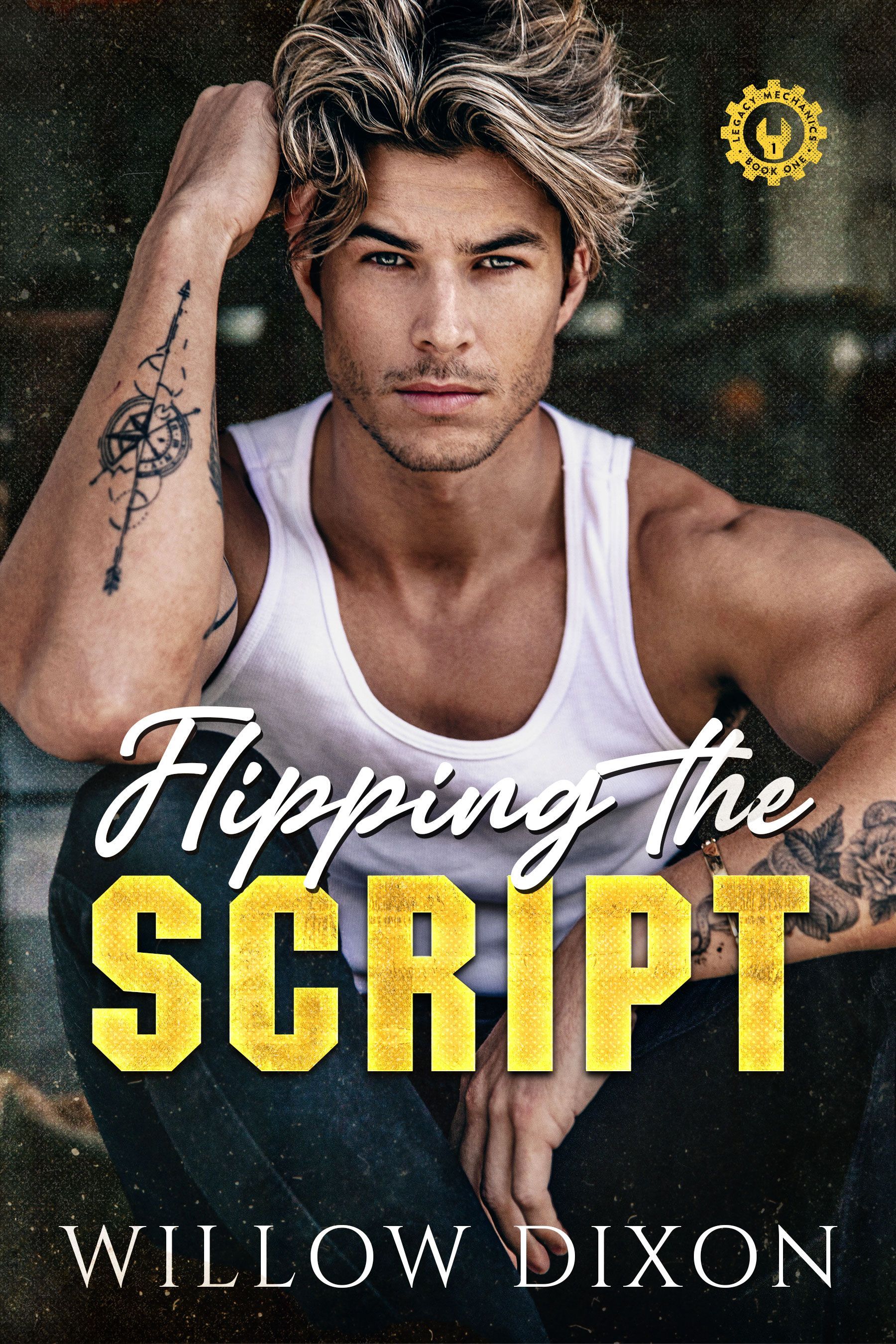 A man with tattoos on his arm is on the cover of a book called Flipping the Script by Willow Dixon.