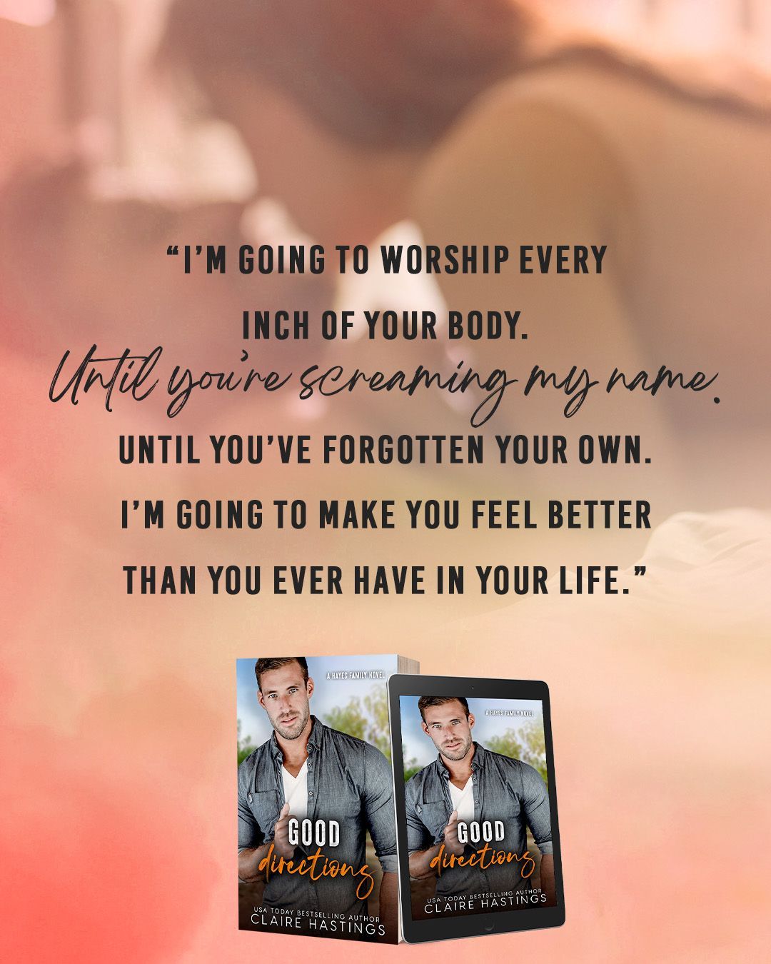 A spicy, enemies to lovers, fake dating, small-town contemporary romance book with golden retriever/black cat vibes, sex lessons, and peach innuendos.