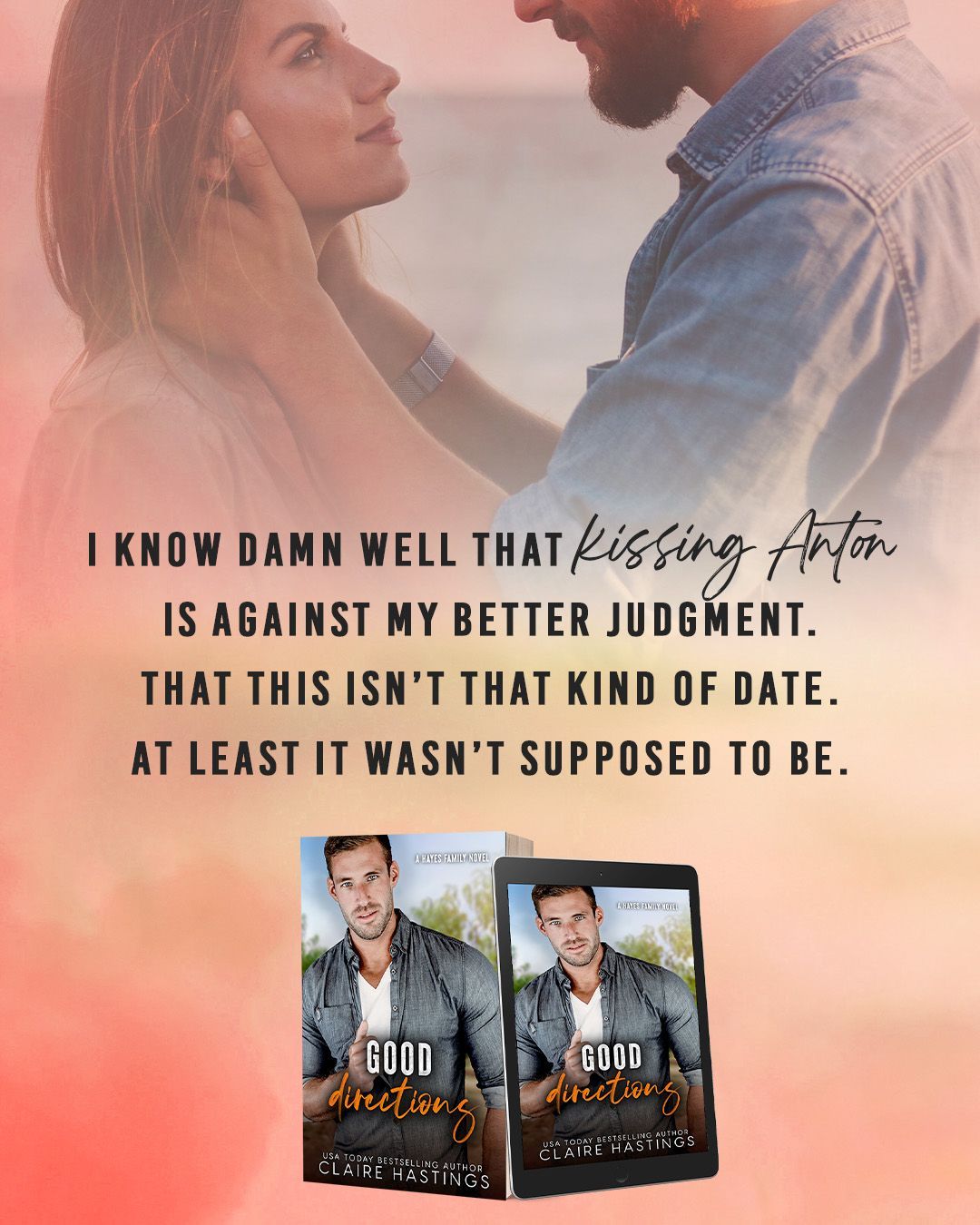 A spicy, enemies to lovers, fake dating, small-town contemporary romance book with golden retriever/black cat vibes, sex lessons, and peach innuendos.