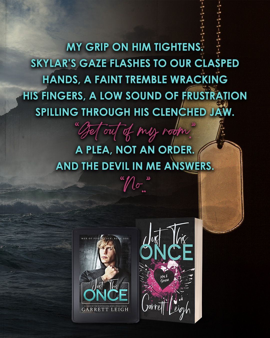 A spicy, hook up to lovers, forced proximity, hate to love you, M/M romance book, featuring tattooed heroes, roommates with military and medical backgrounds. It also features found family and hurt/comfort vibes, along with a healthy dose of angst.
