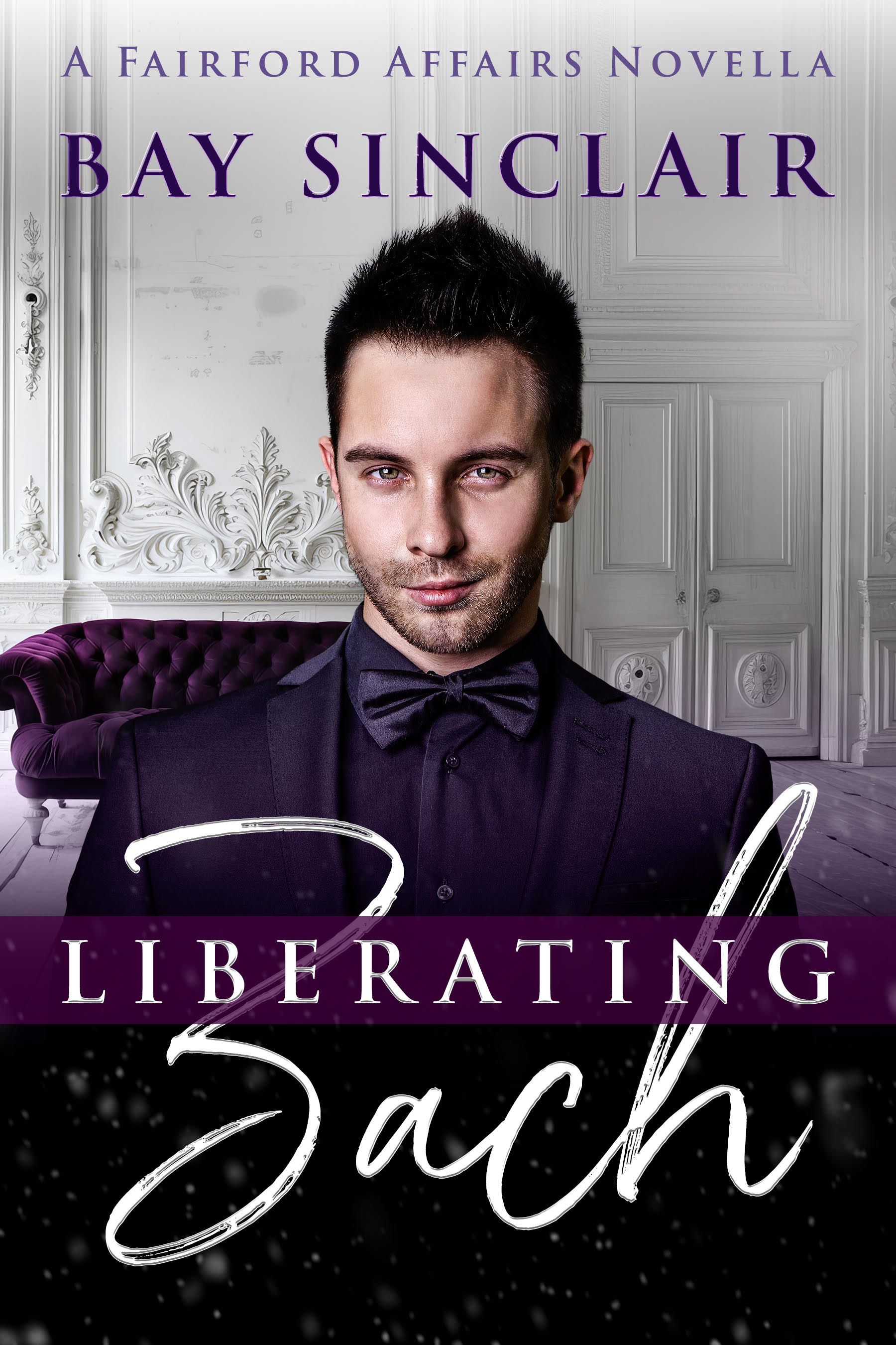 A man in a suit and bow tie is on the cover of a book called liberating zach.