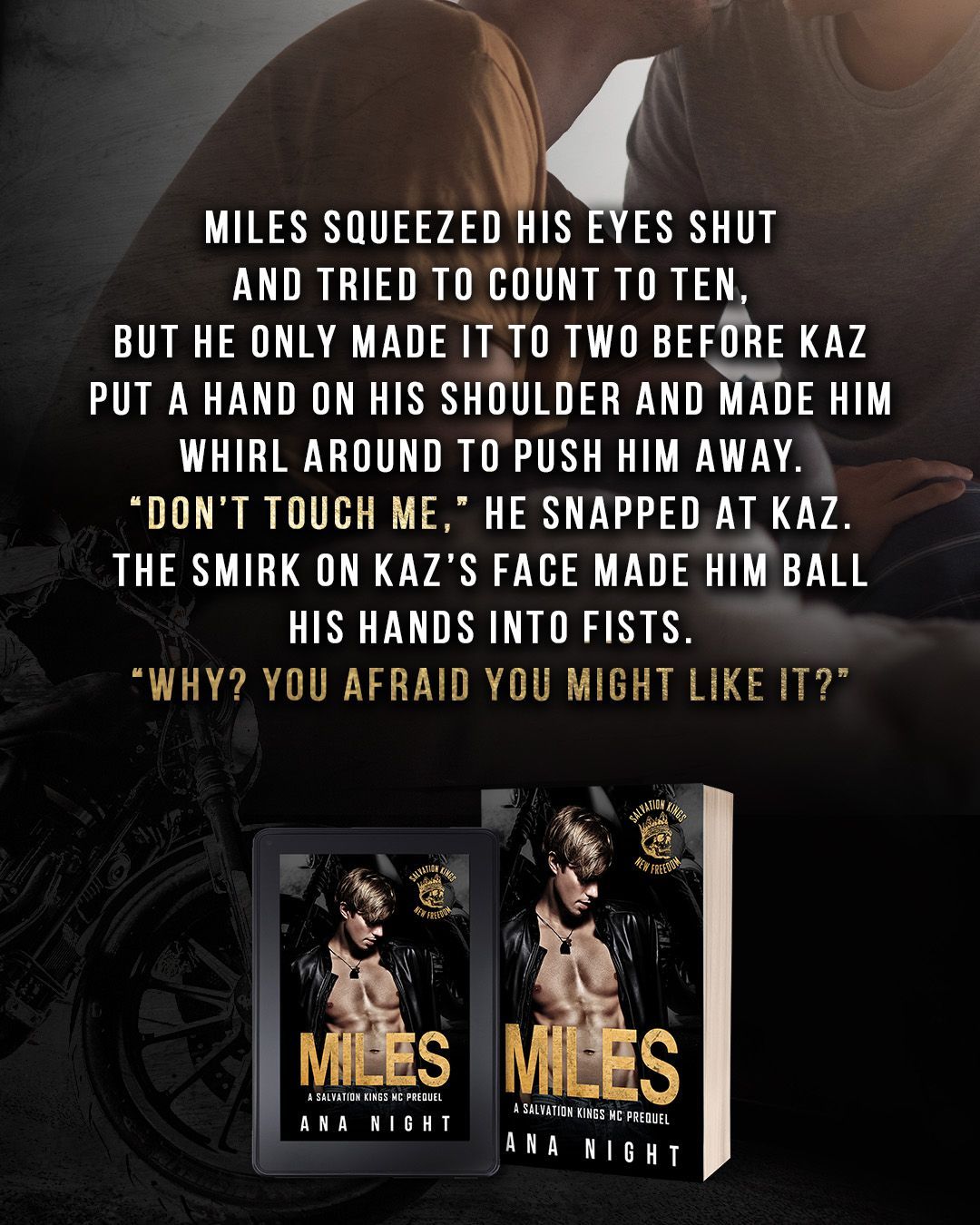 A steamy, opposites attract, forced proximity,  secret relationship, bully M/M biker romance book, featuring a possessive MC with childhood trauma and trust issues.
