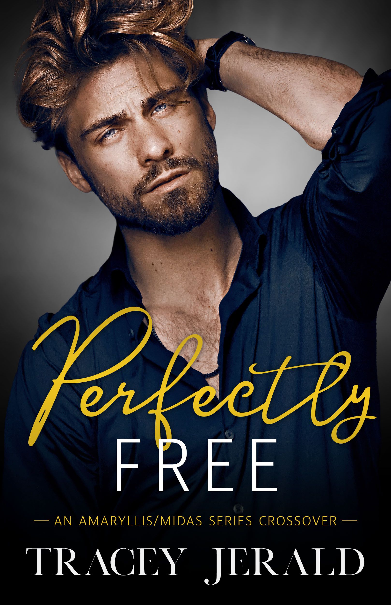 A man with a beard is on the cover of a book titled perfectly free by tracey jerald.