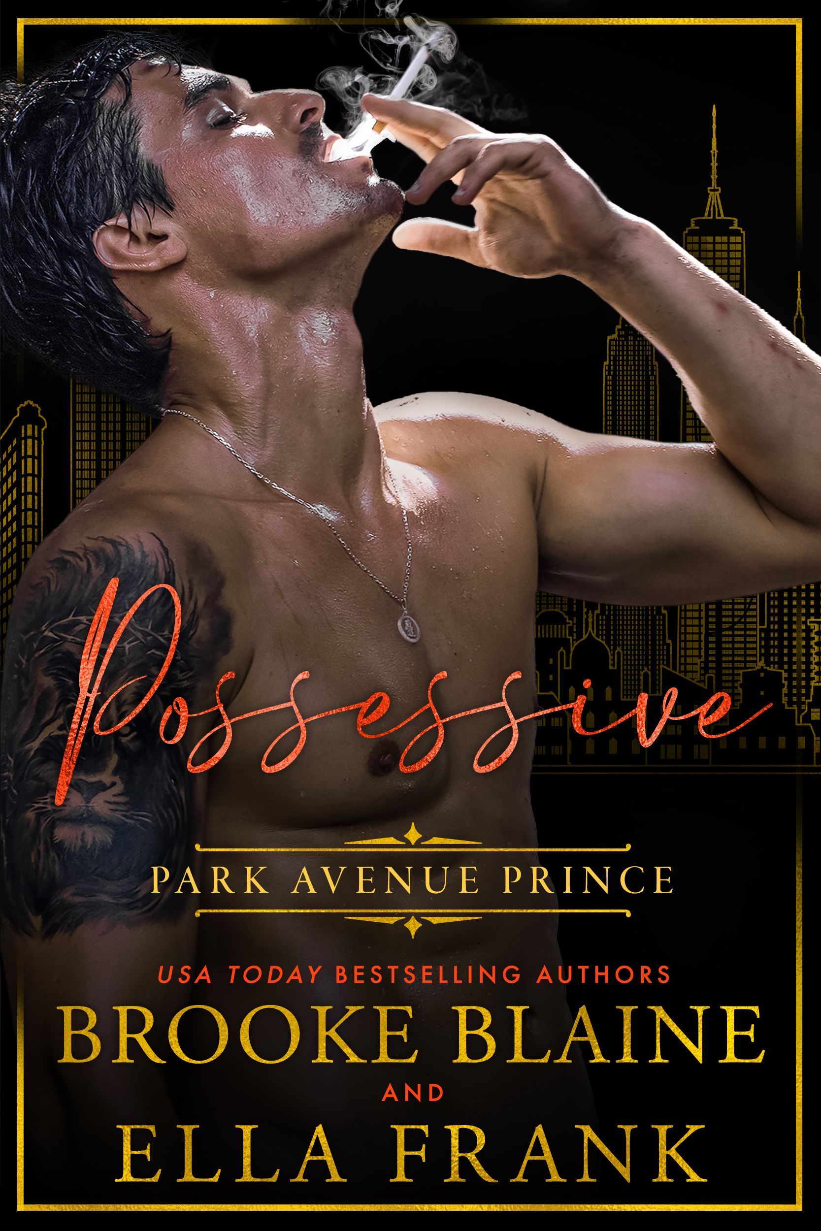 A picture of a guy smoking Possessive Park Avenue Prince by Brooke Blaine & Ella Frank