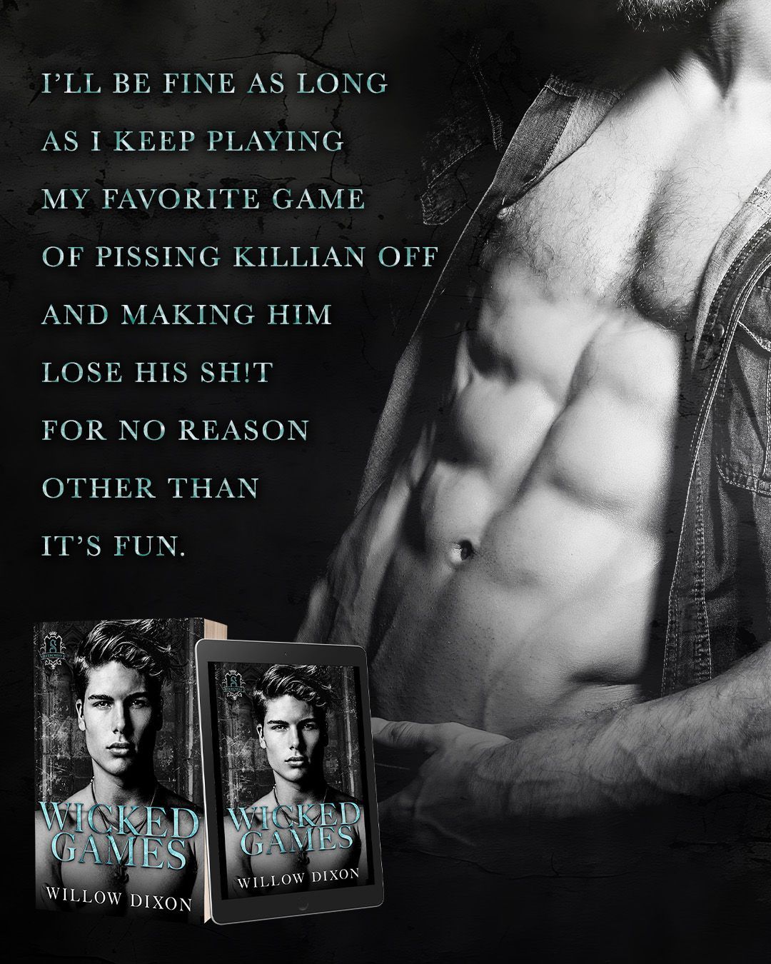 A spicy, stepbrothers, college roommates, forced proximity, animosity to lovers, double bi-awakening, possessive MC, M/M romance book. Expect hurt/comfort, fighting as foreplay/mild primal play, dirty talk and bratting, their version of gay chicken, morally ambiguous heroes, not-so-secret societies, and lots of spicy times that should (and do) come with a warning. 