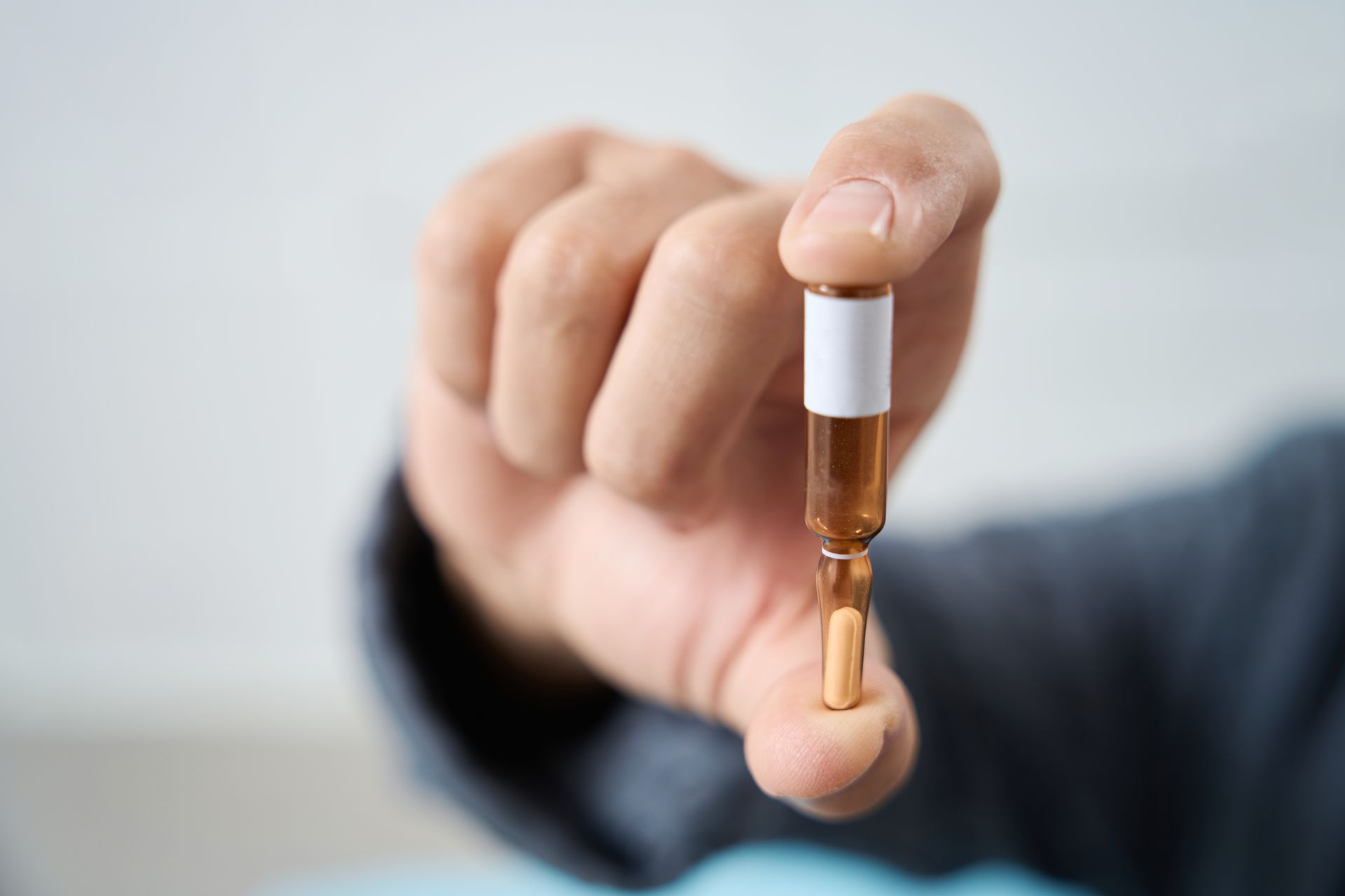Holding a BHRT Vial
