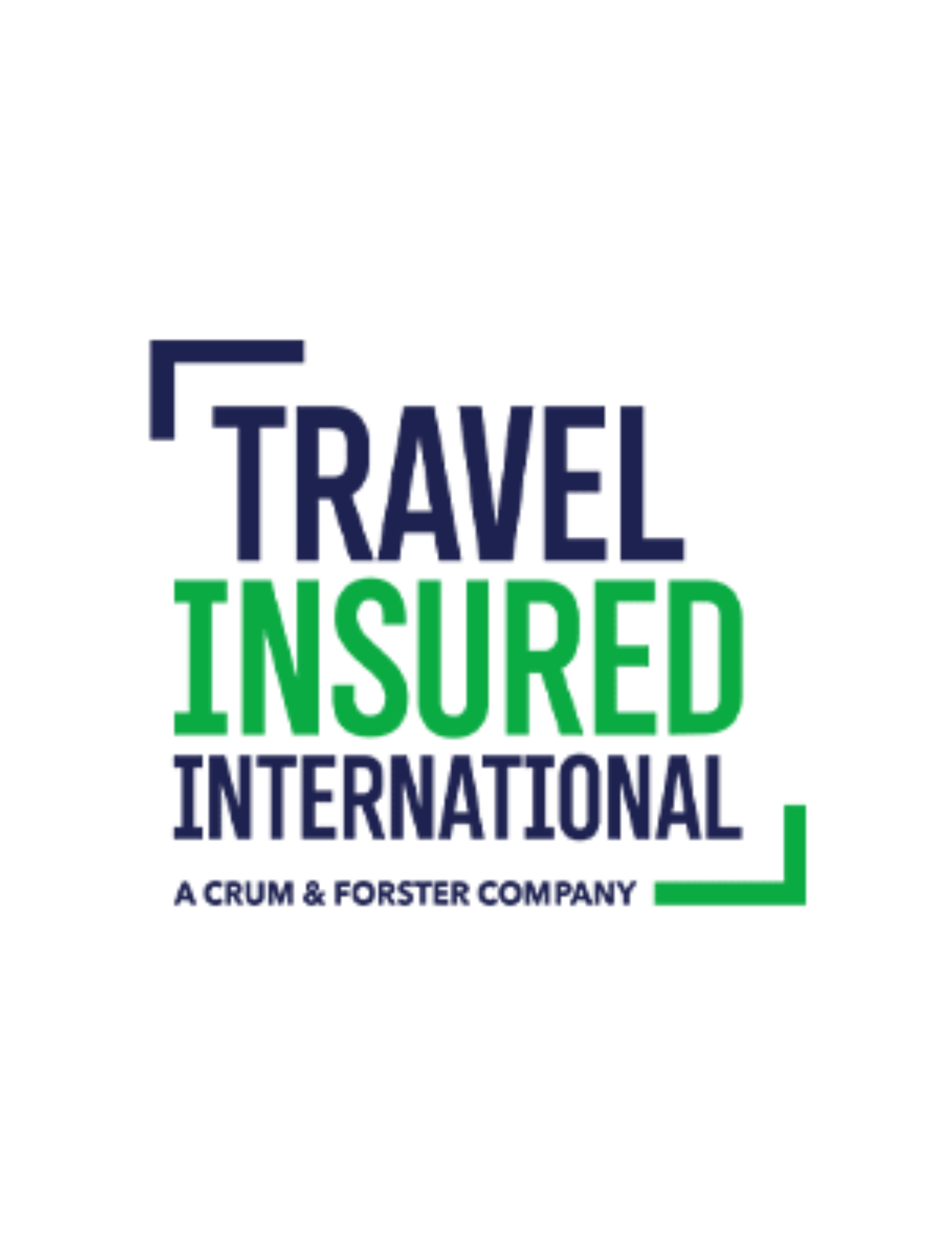 Travel Insured International logo, text: TRAVEL INSURED INTERNATIONAL, green and blue, 
