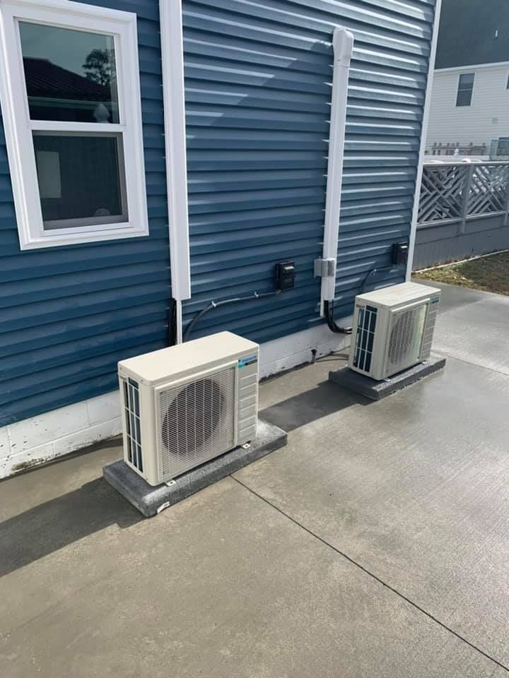 Two ACs Near House Siding - Chesapeake, VA - Southside Energy