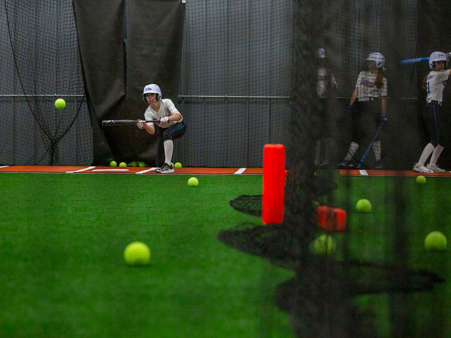 Batting practice at Home Turf.
