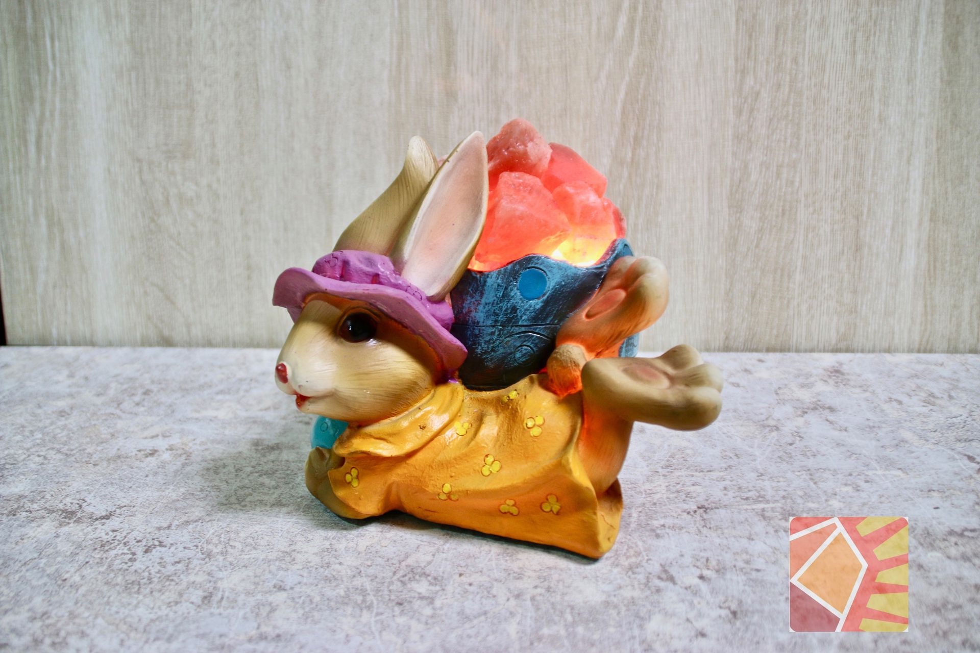 木桶俏皮雌兔兔鹽燈