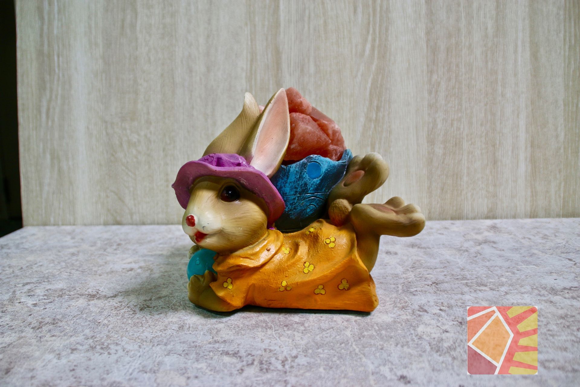 木桶俏皮雌兔兔鹽燈