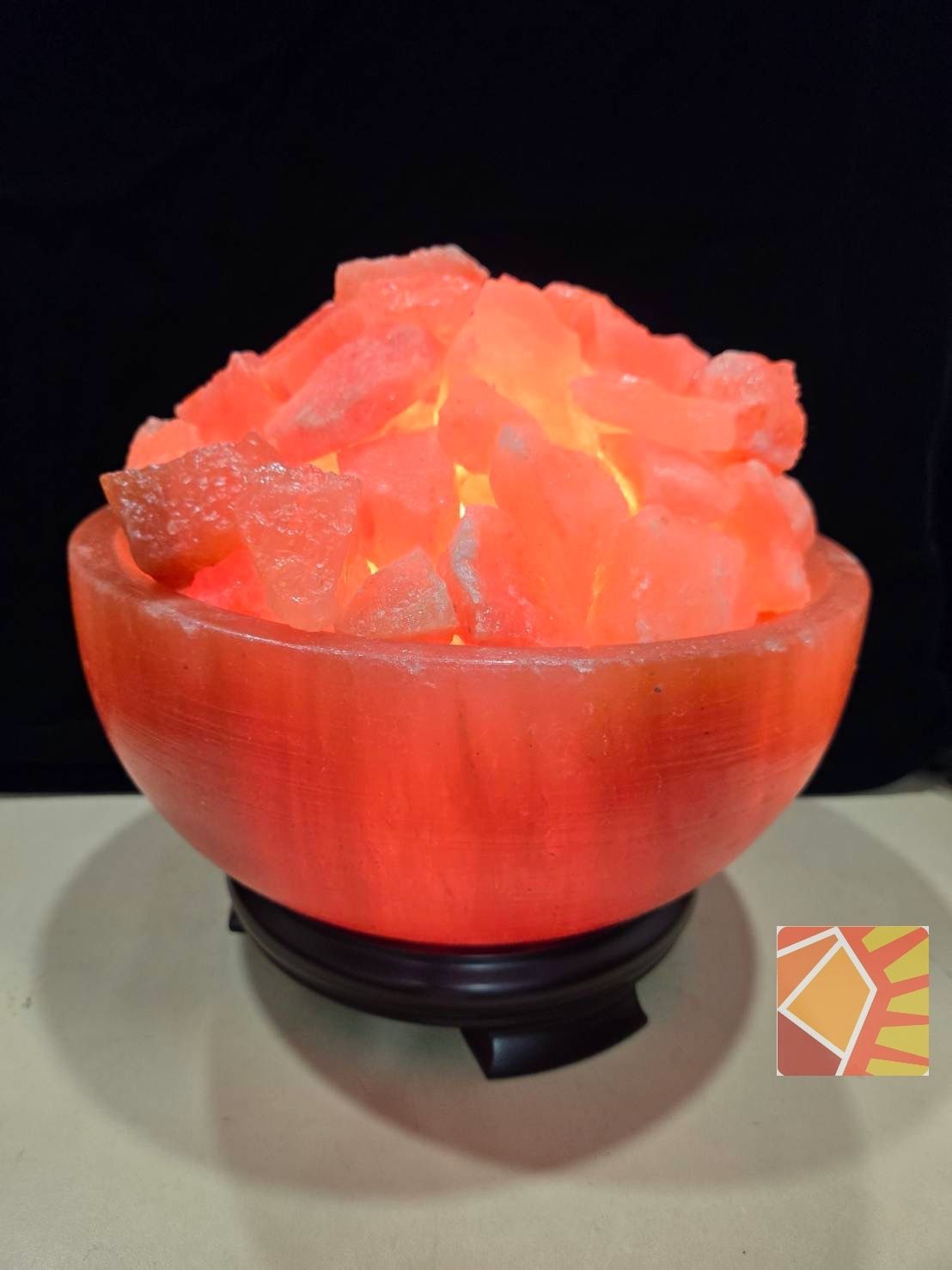 玫瑰聚寶盆10吋造型鹽燈 (約20~21公斤) 『免運』(隨機出貨)