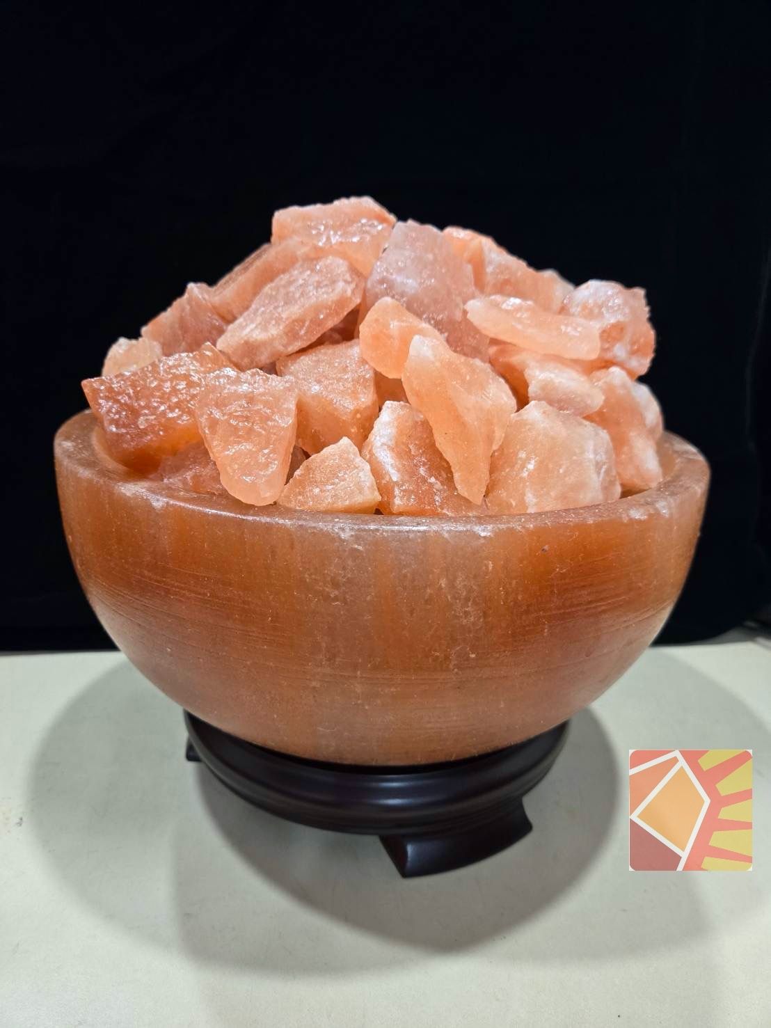 玫瑰聚寶盆10吋造型鹽燈 (約20~21公斤) 『免運』(隨機出貨)