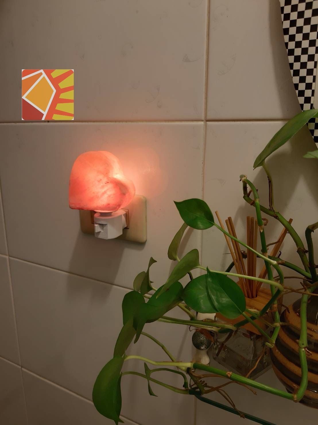 精巧小壁燈愛心造型鹽燈