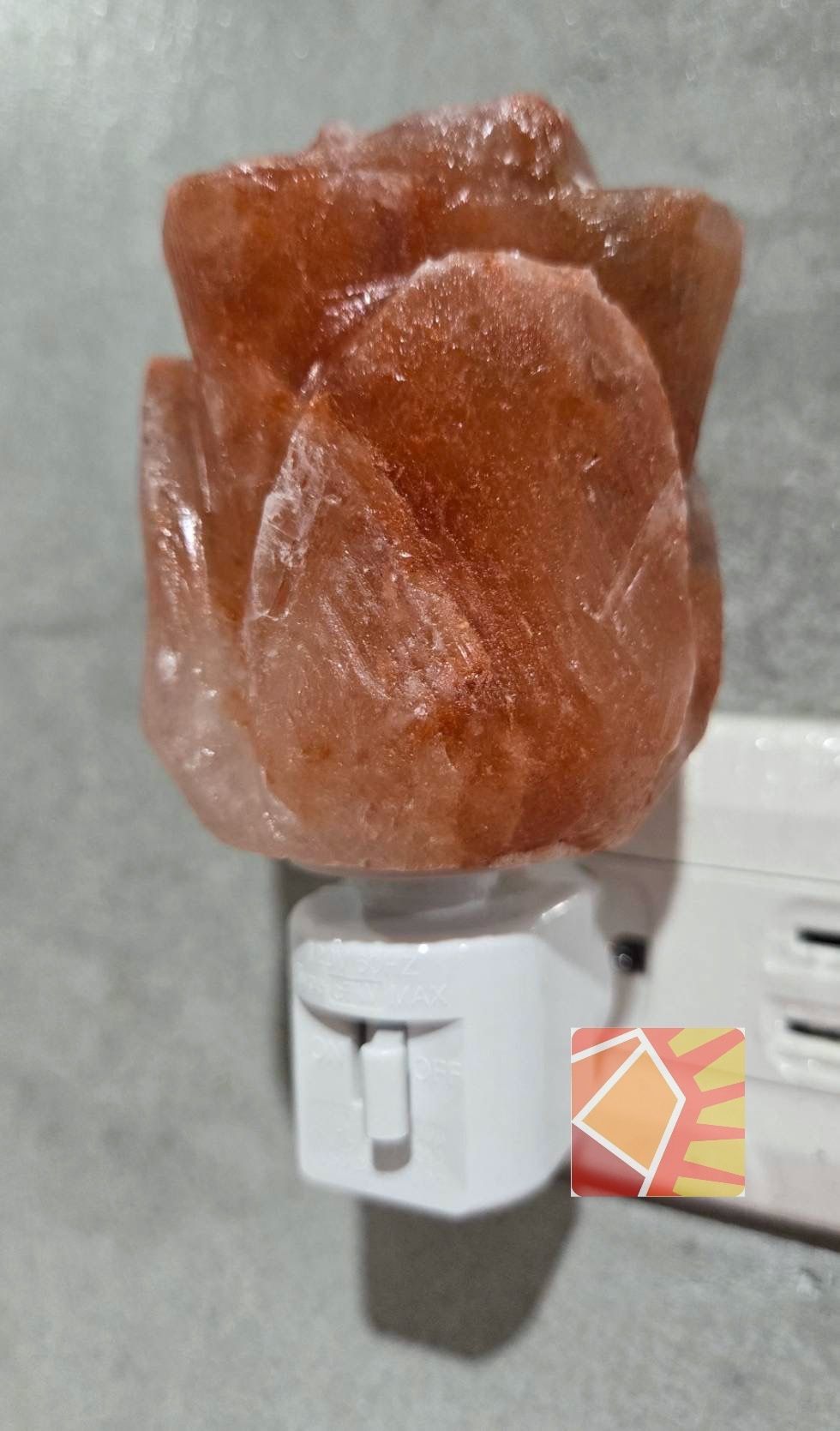 精巧小壁燈玫瑰花造型鹽燈