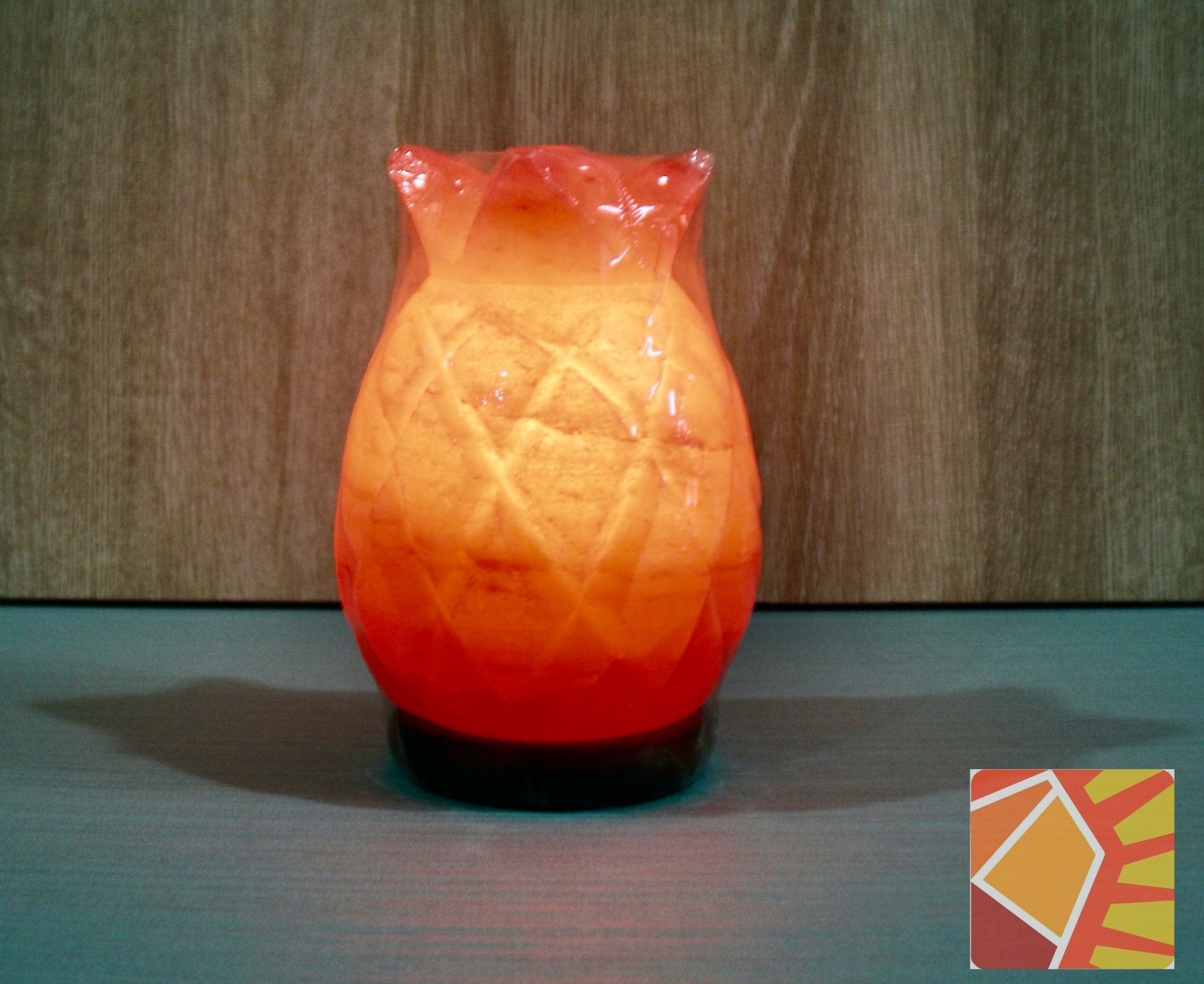 <興旺立來>玫瑰鳳梨造型鹽燈