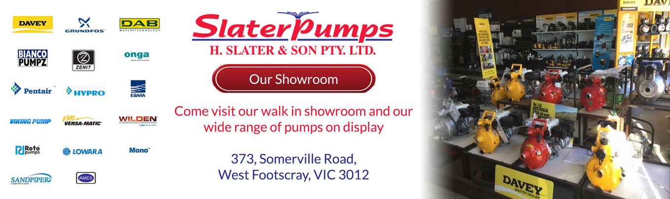 Slater Banner | Melbourne Pumps | Water Pumps