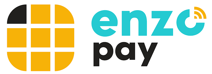 A logo for enzo pay is shown on a white background.