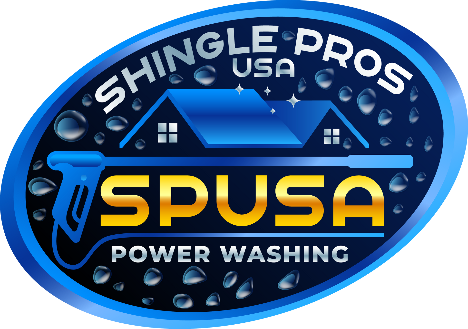 Logo for Shingle Pros USA Pressure washing service
