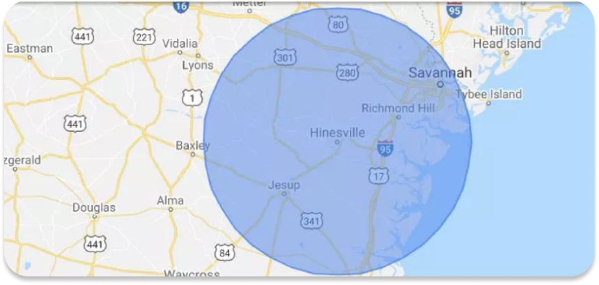 Shingle Pros USA Service area map