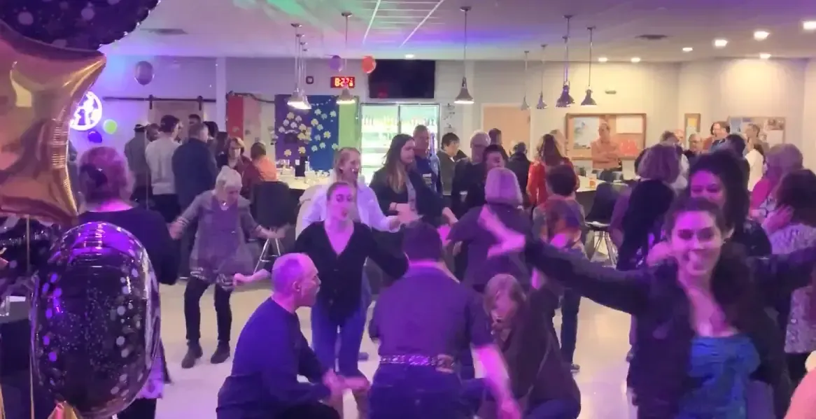 Photo of a birthday party dancefloor accompanied by Detonator DJ Services in Maine