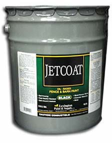 Jetcoat Black Oil-Based Fence & Barn Paint for Interior or Exterior Bar, Silo, Sheds, Concrete or Metal Surfaces by Lexington Paint & Supply in Kentucky (KY)