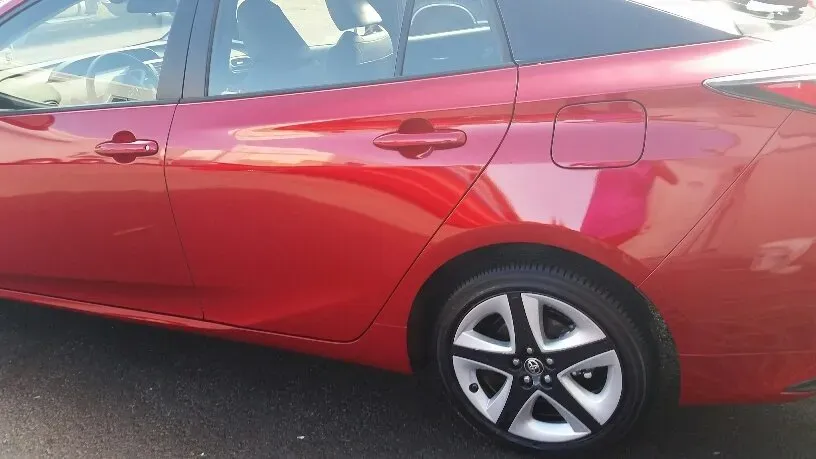 Red Sedan Scratches — McMinnville, OR — Marshall Auto Body