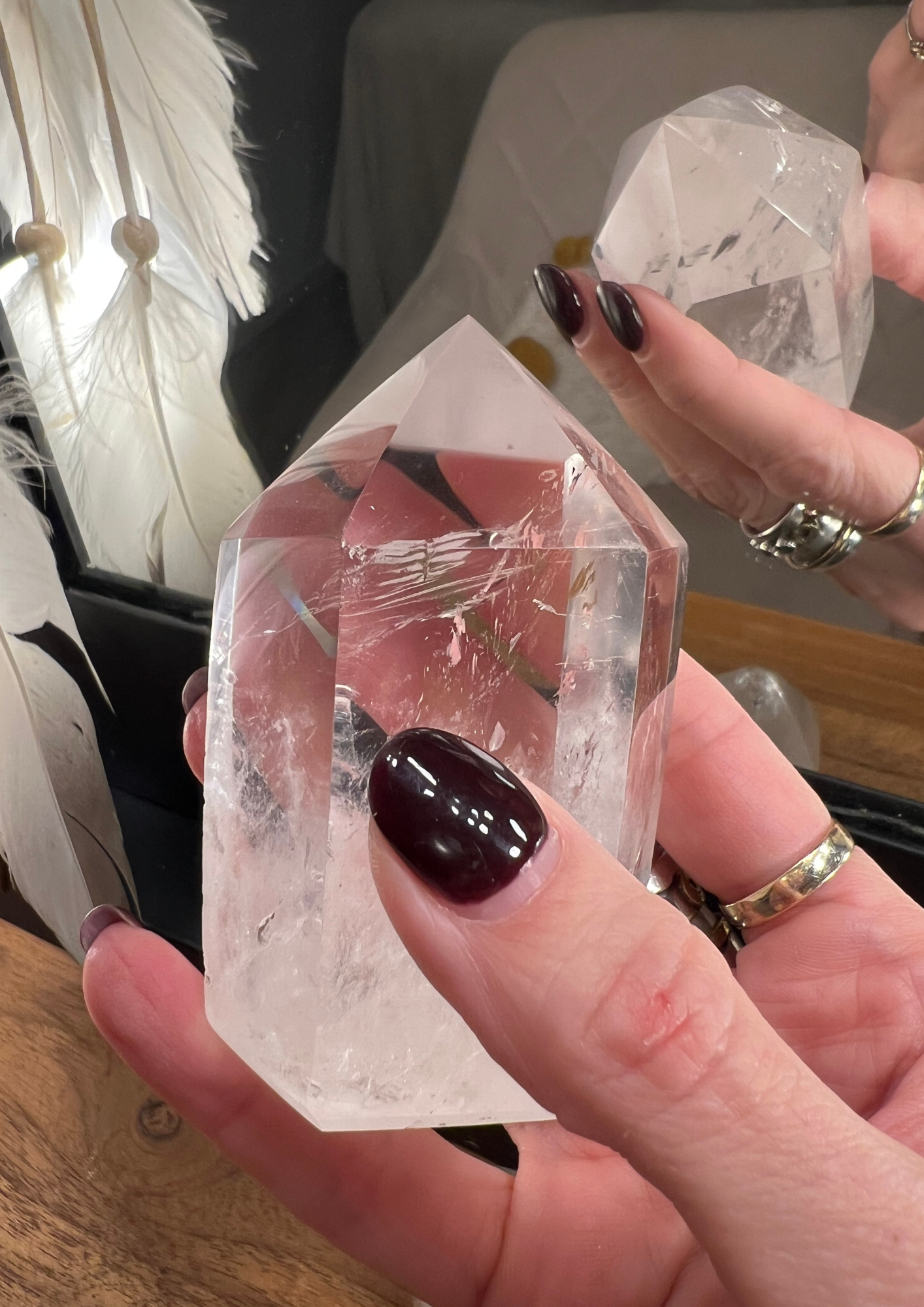 Bergkristal punt (prijs is per stuk) - 15 cm