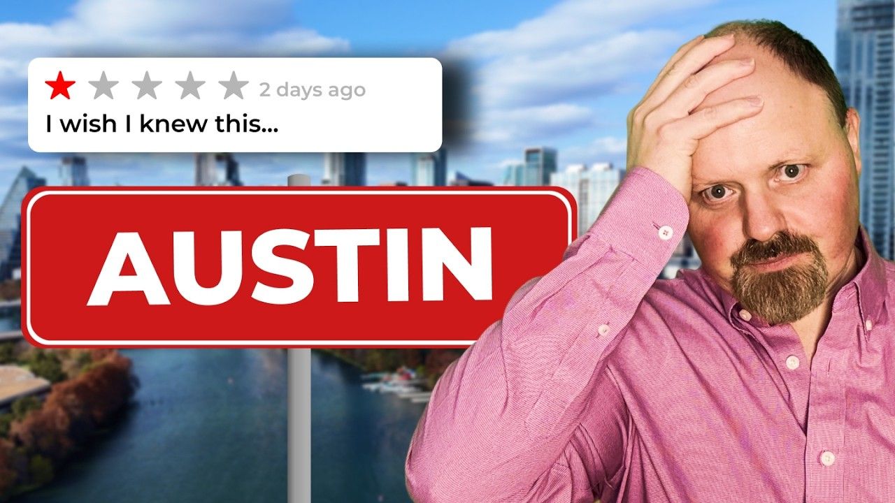 A man is standing in front of a sign that says austin