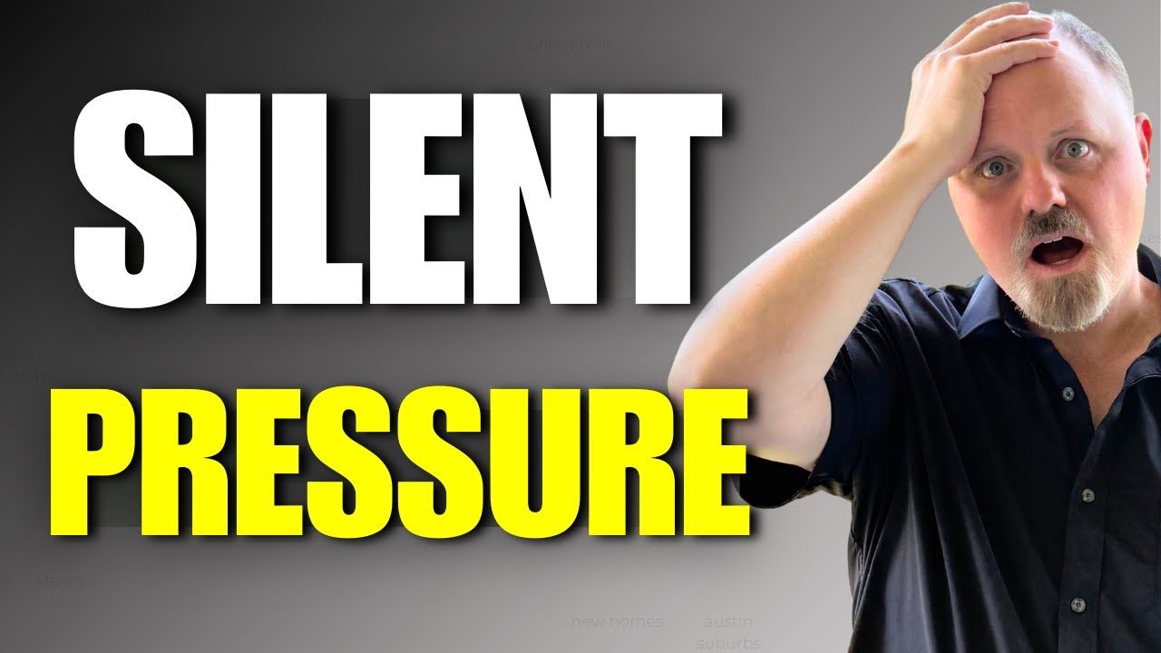 Man with hand on head, surprised expression, headline 