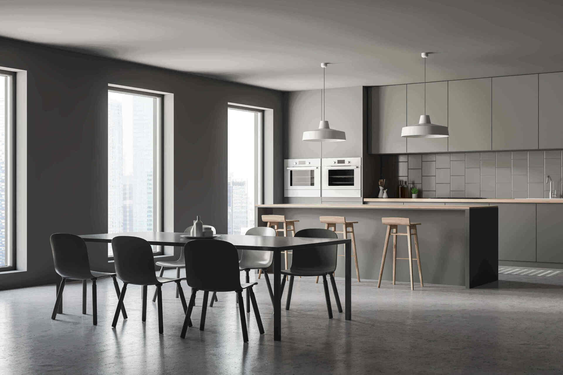 Grey Kitchen- Clockwork Screed
