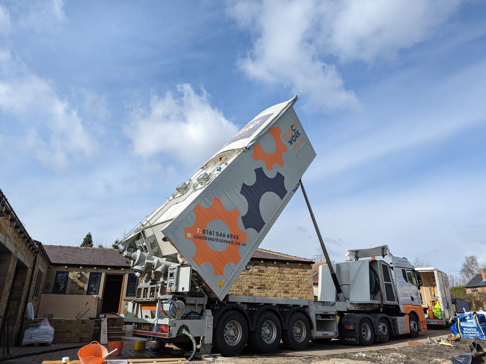 clockwork fleet truck out on a job